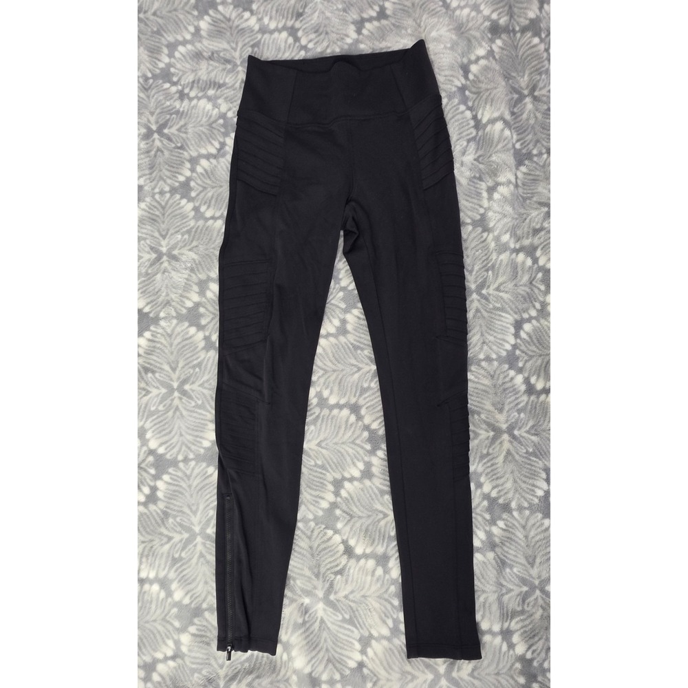Athleta Delancey Moto Tight Black‎ Size Medium